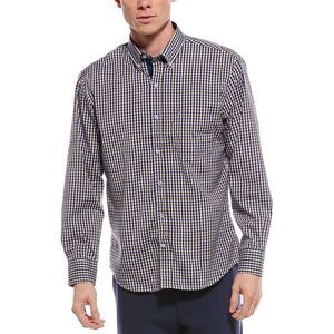 Tailorbyrd Mens Tailorbryd Multi Check Printed Performance Shirt, Brown